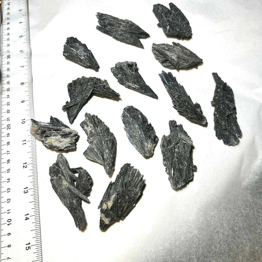 Black Kyanite Rough Crystal For Protection And Alignment