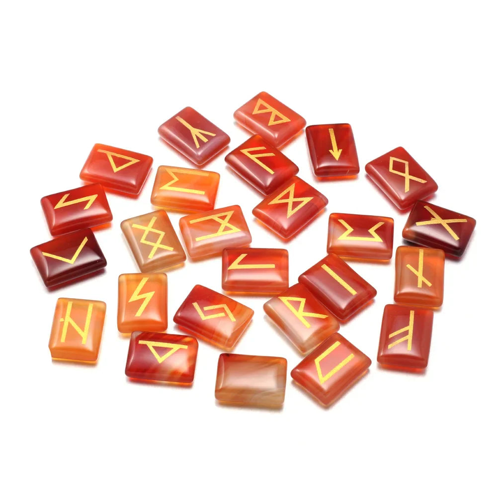 Authentic Viking Crystal Runes Set for Healing Divination