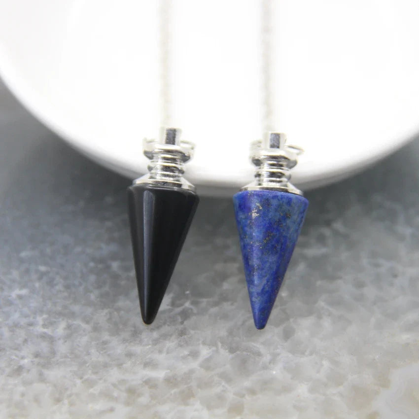 Healing Silver Crystal Pendulums for Divination and Dowsing