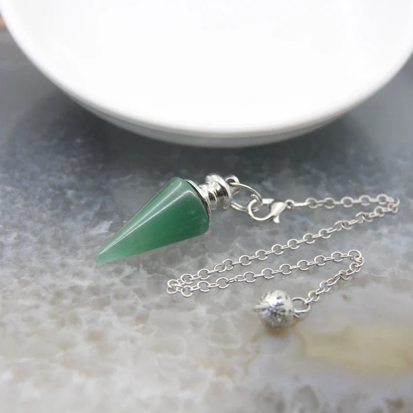 Healing Silver Crystal Pendulums for Divination and Dowsing