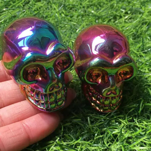 Rainbow Hematite Crystal Skull for Grounding Protection