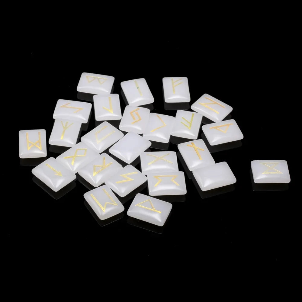 Authentic Viking Crystal Runes Set for Healing Divination