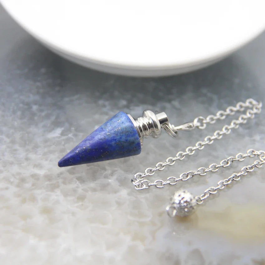 Healing Silver Crystal Pendulums for Divination and Dowsing