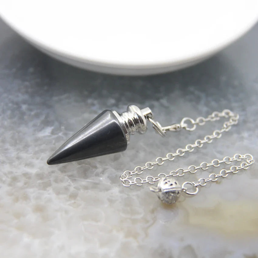 Healing Silver Crystal Pendulums for Divination and Dowsing