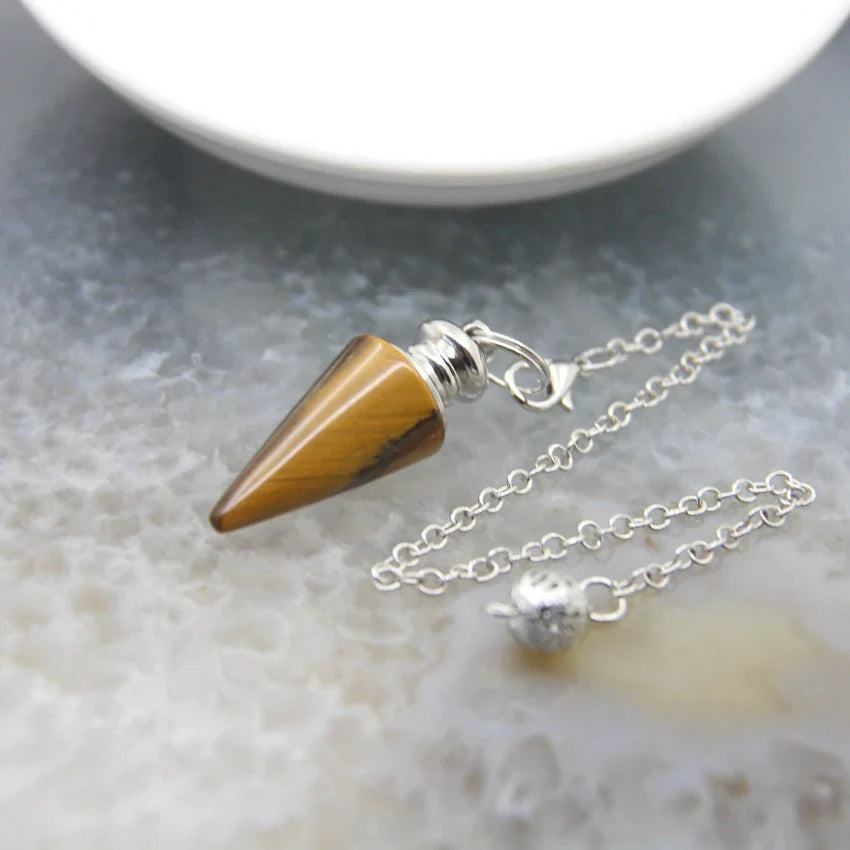 Healing Silver Crystal Pendulums for Divination and Dowsing