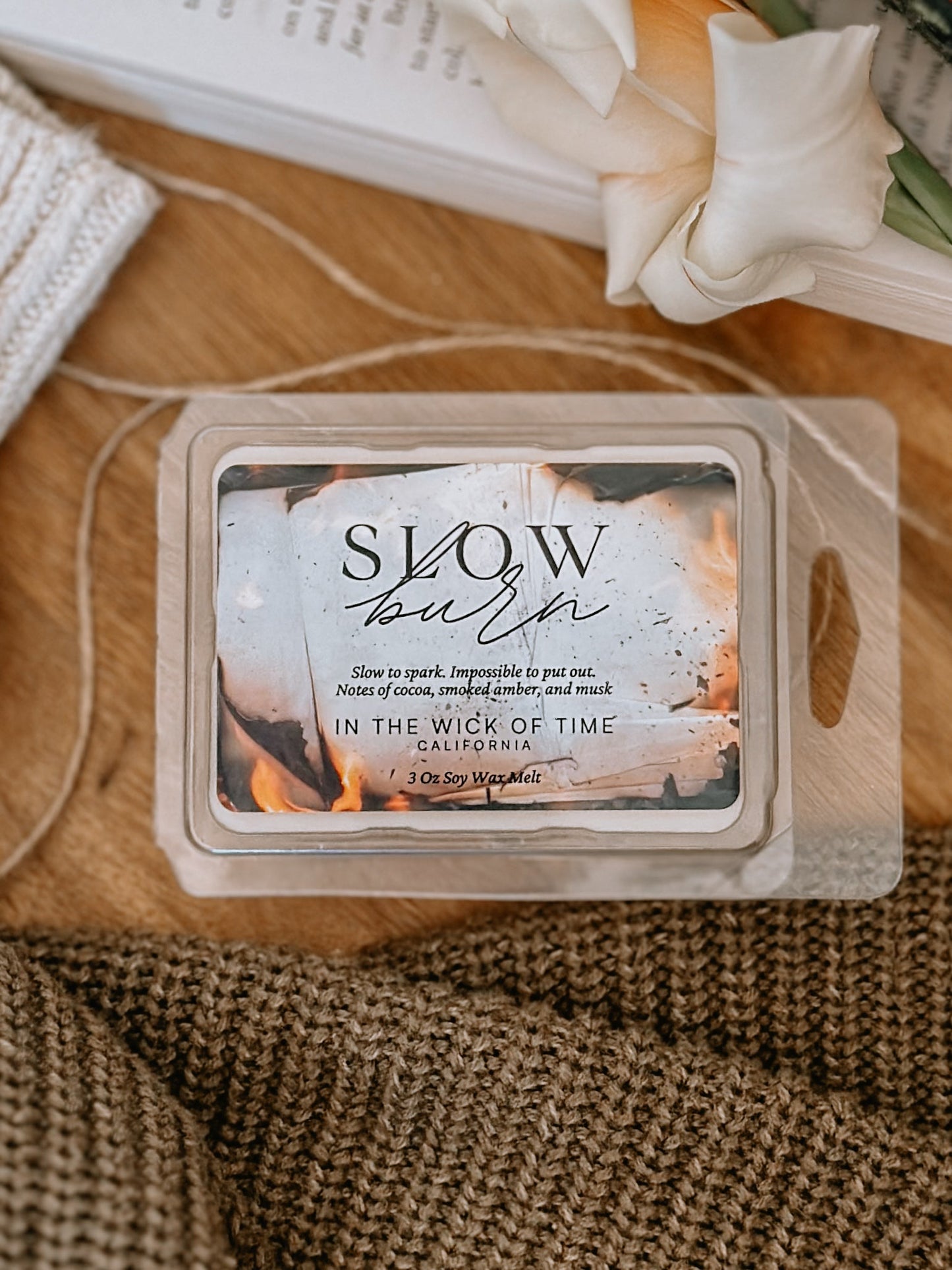 Slow Burn Amber Plum Scented Wax Melt For Cozy Homes