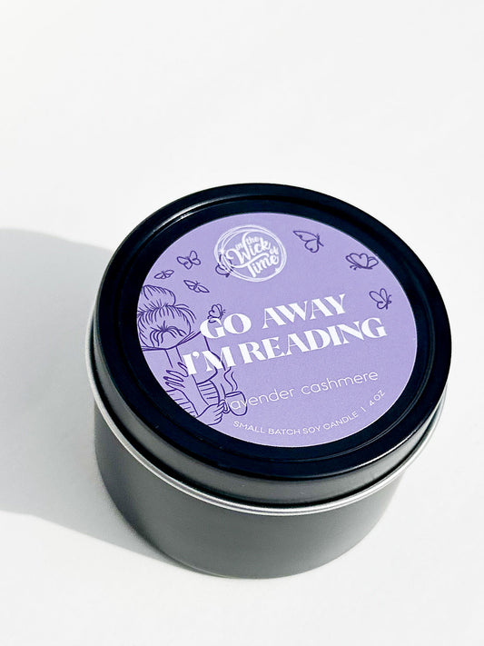 Premium Go Away I'm Reading Lavender Candle for Relaxation