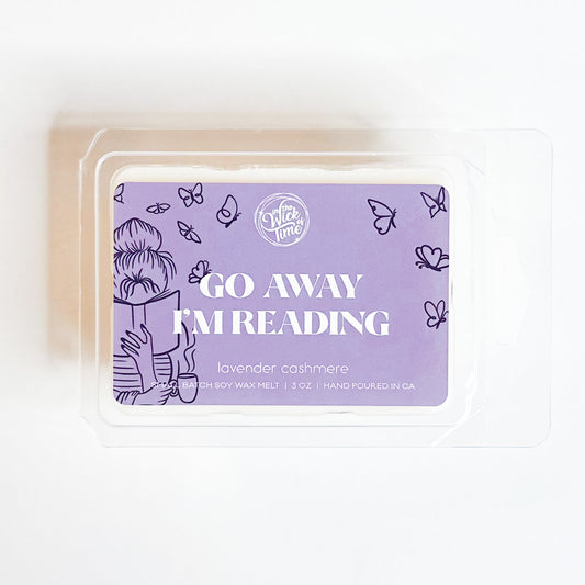 Cozy Lavender Scented Go Away I'm Reading Wax Melt