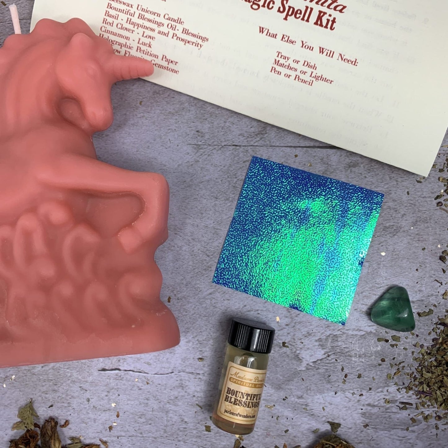 Unicorn Magic Candle Spell Kit - Manifestation & Wishes