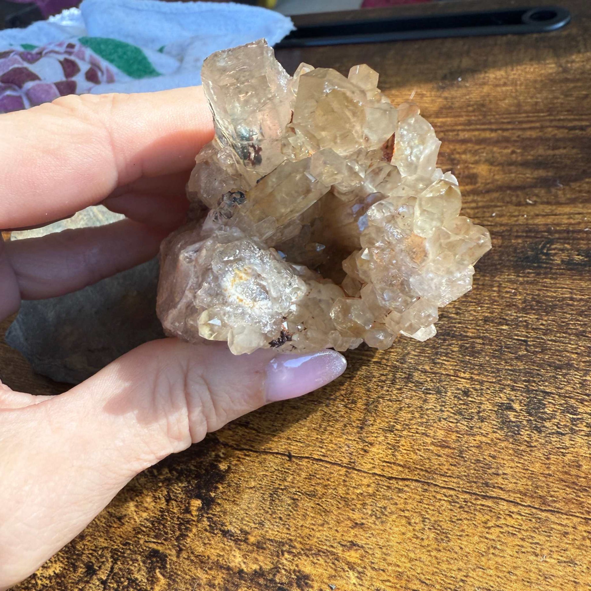 Kundalini Citrine Healing Crystal Cluster with Cave