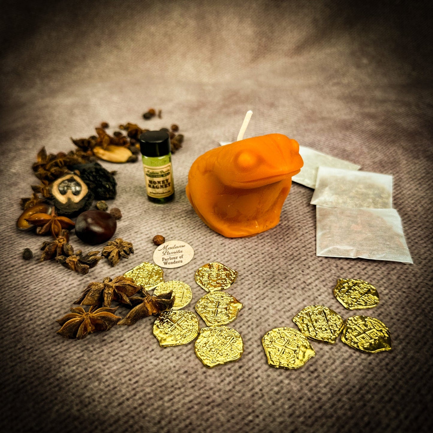 Lucky Money Frog Candle Spell Kit