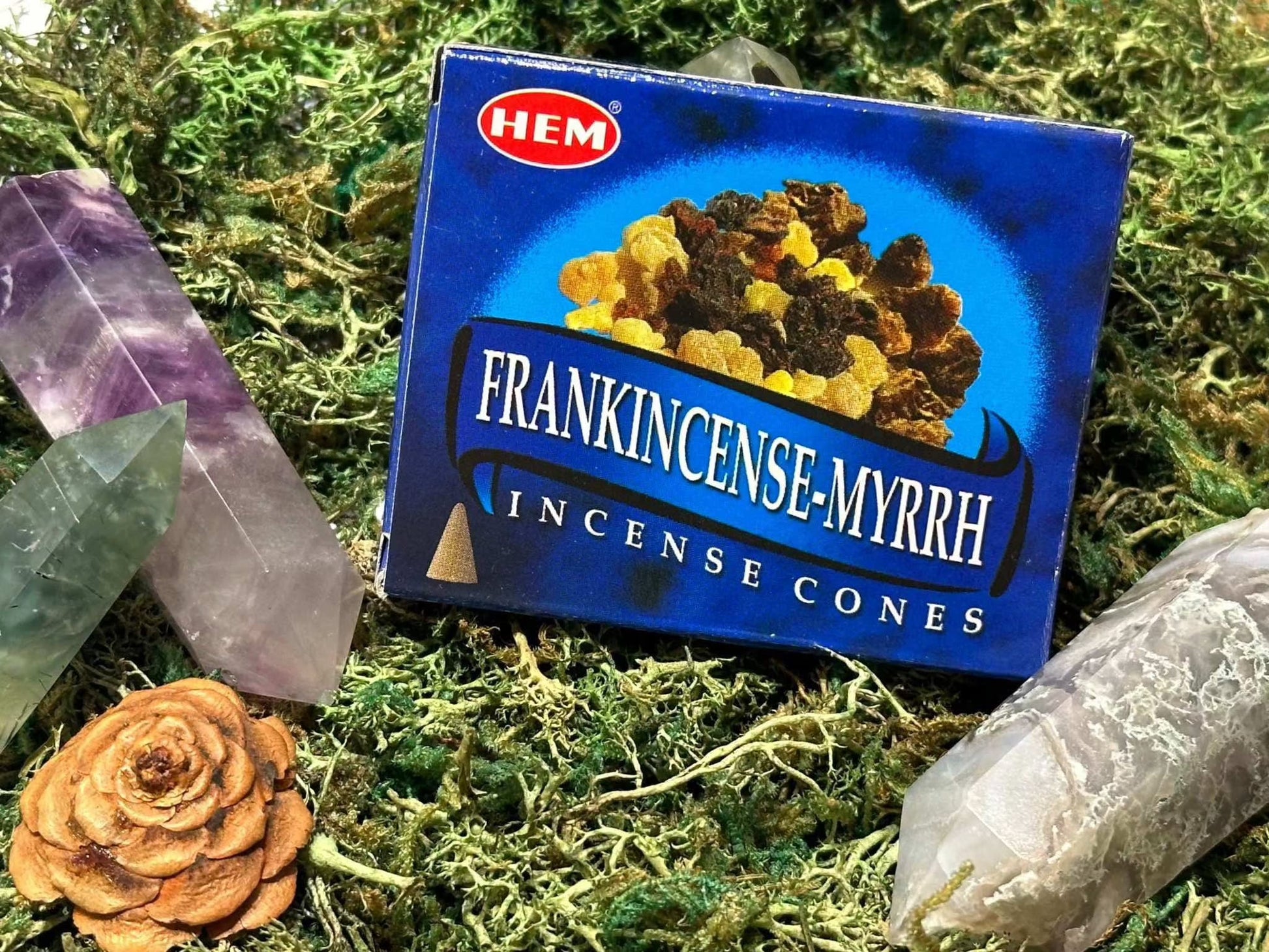 Hand-Rolled Frankincense Myrrh Incense Cones for Purity