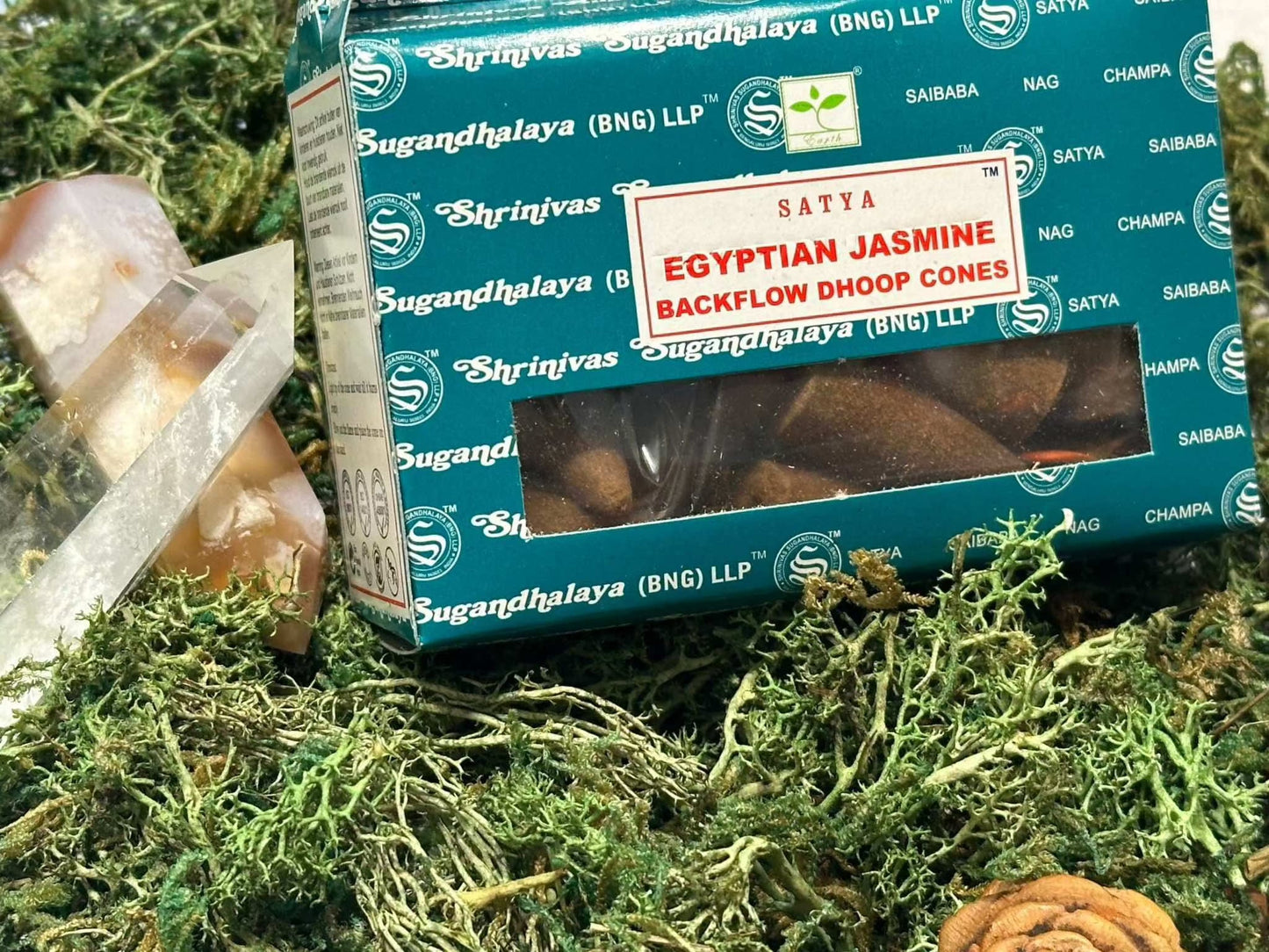 Hand-Rolled Satya Backflow Incense Cones for Aromatherapy