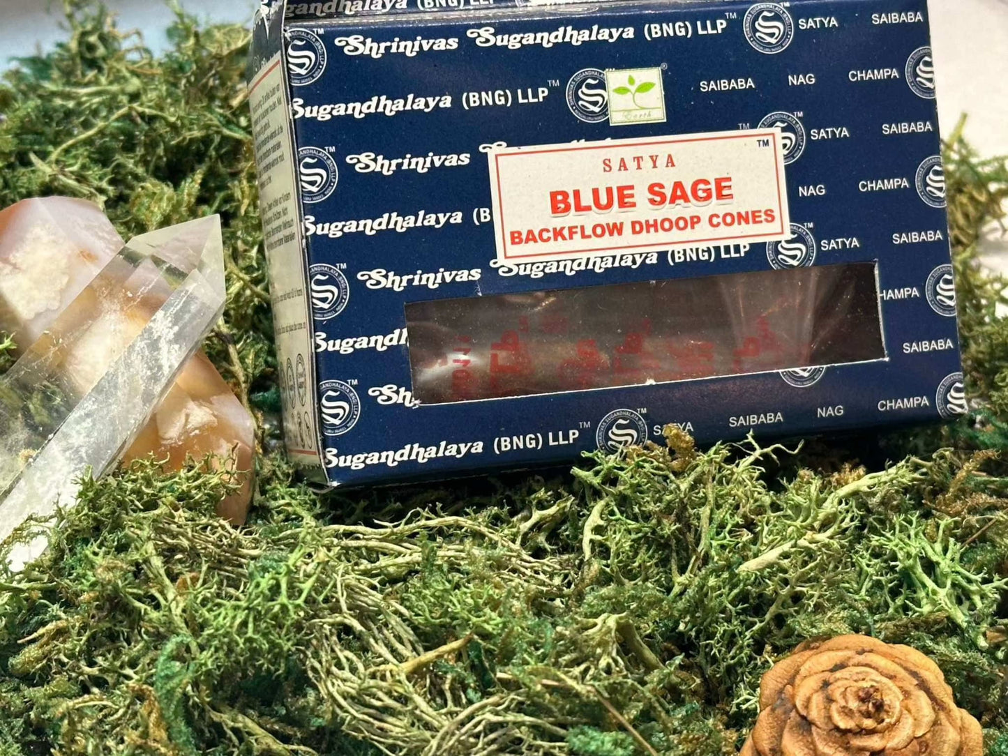 Hand-Rolled Satya Backflow Incense Cones for Aromatherapy