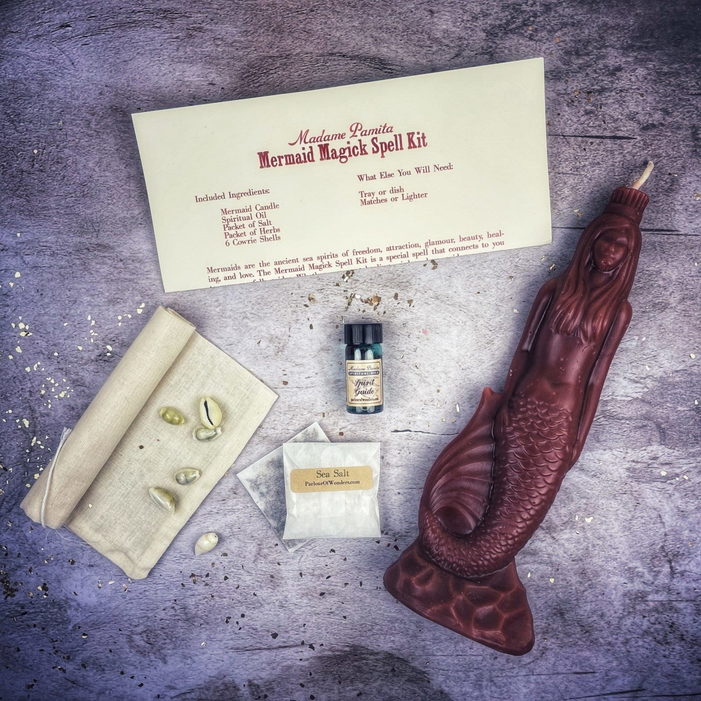 Mermaid Magick Candle Spell Kit - Love, Beauty & Water Goddess Magic