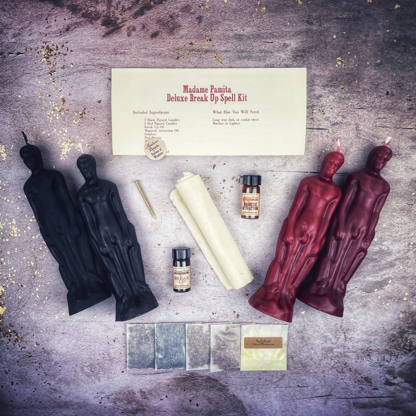 Deluxe Break Up Candle Spell Kit - Male/Male - Separation & Love Direction