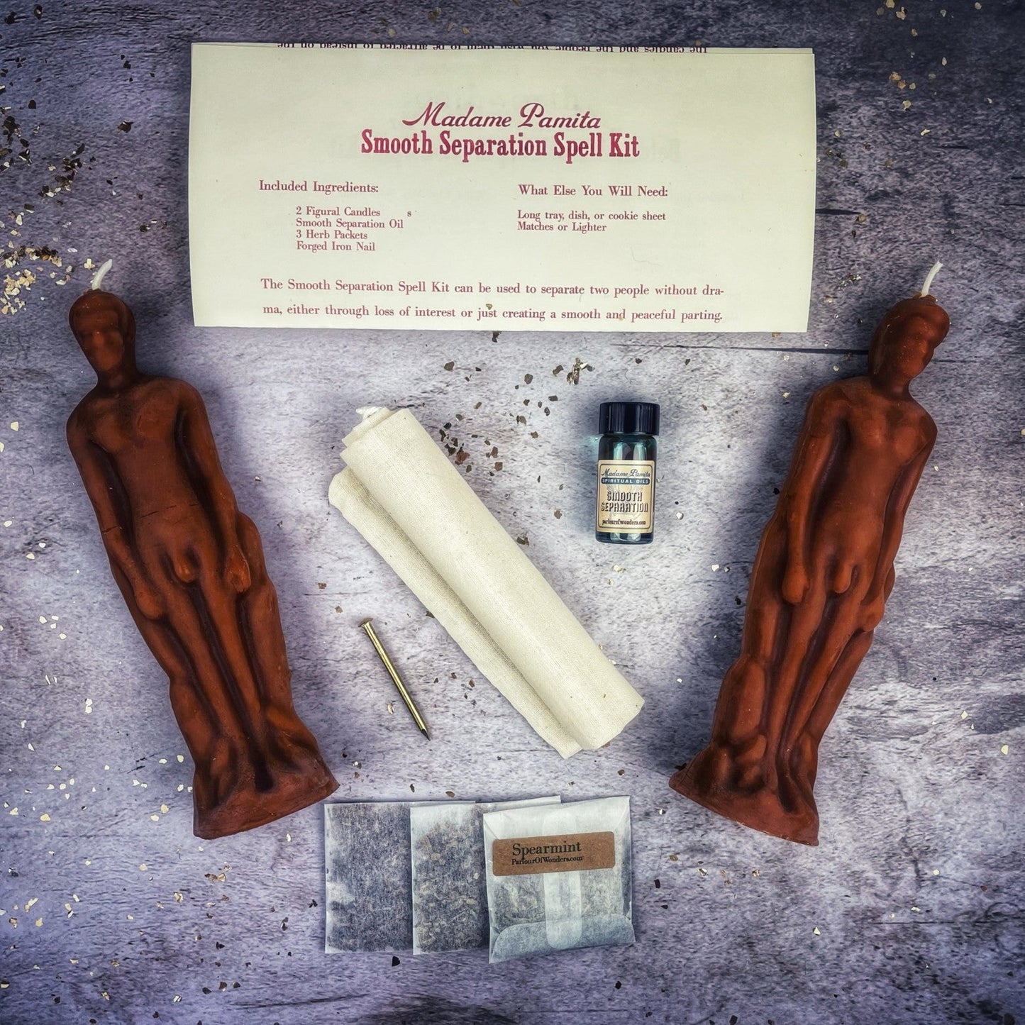 Smooth Separation Candle Spell Kit - Male/Male | Peaceful Parting