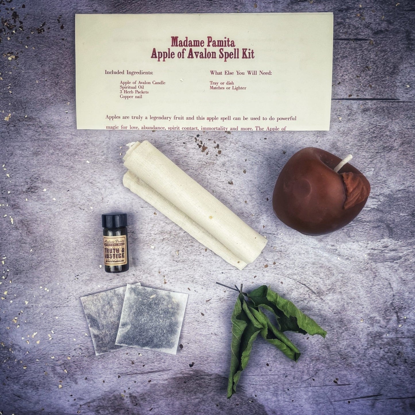 Apple of Avalon Candle Spell Kit - Love, Abundance & Ancient Magic