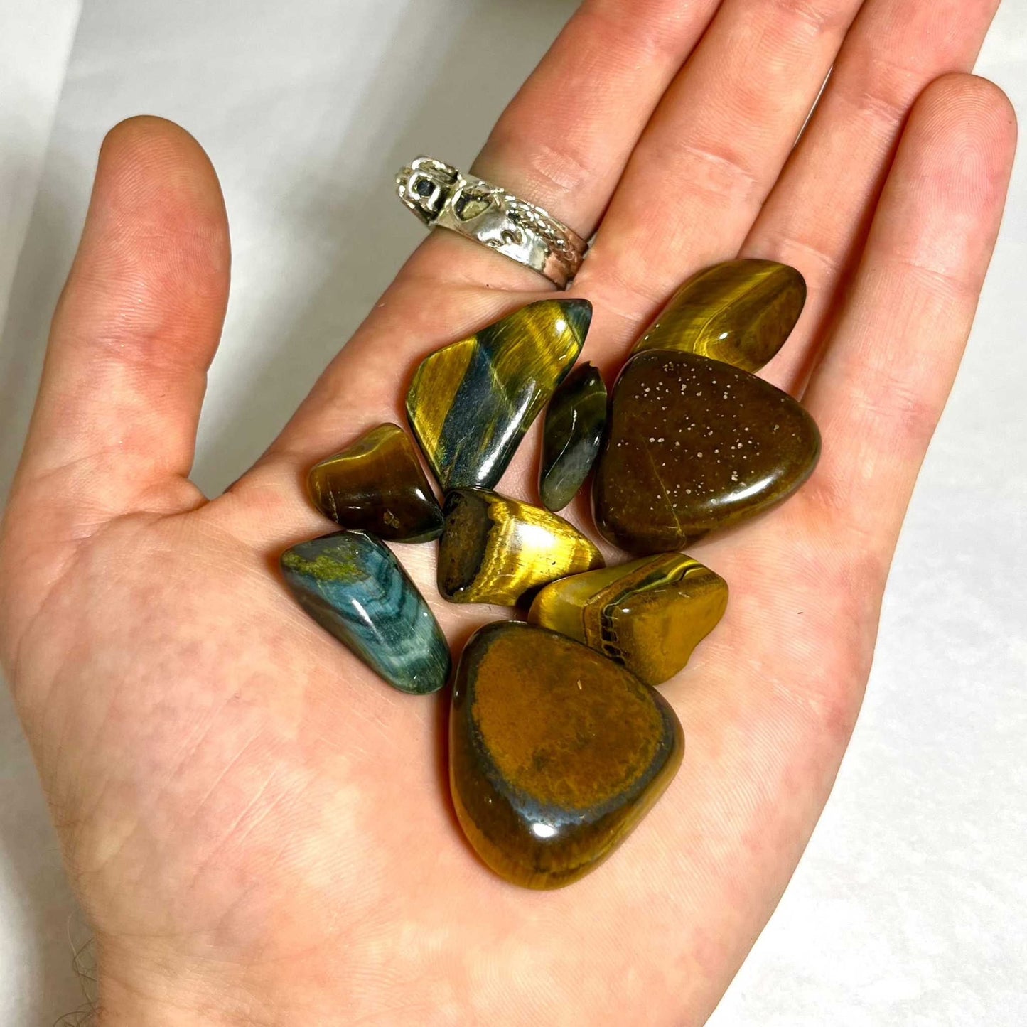 Tiger Eye Tumbled Pocket Stone for Courage and Strength
