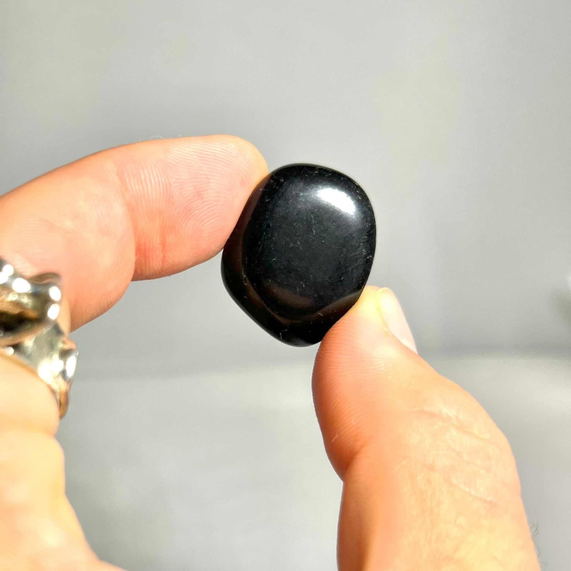 Protective Black Obsidian Tumbled Pocket Stone Mystics Vibe
