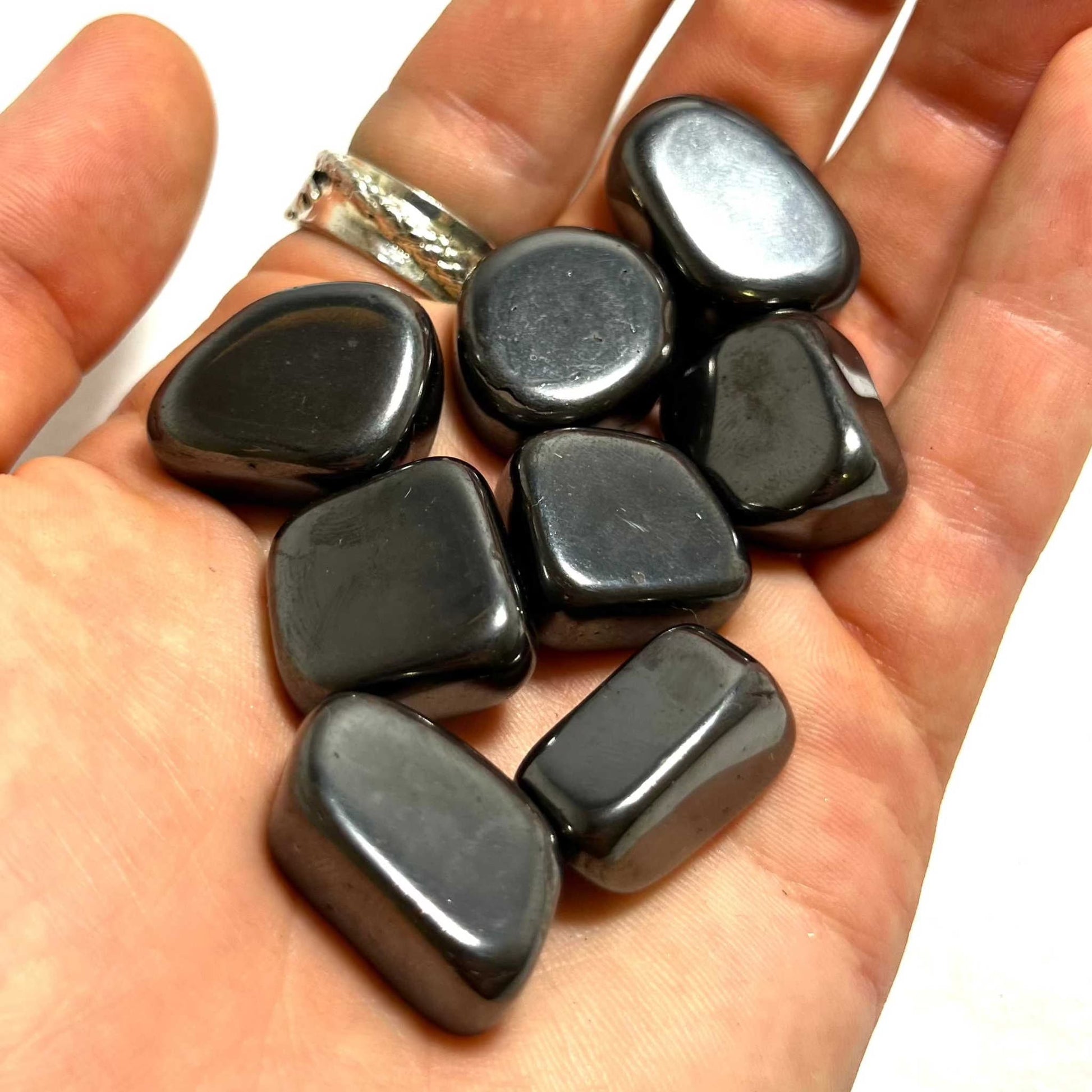 Hematite Tumbled Stone For Grounding And Strength