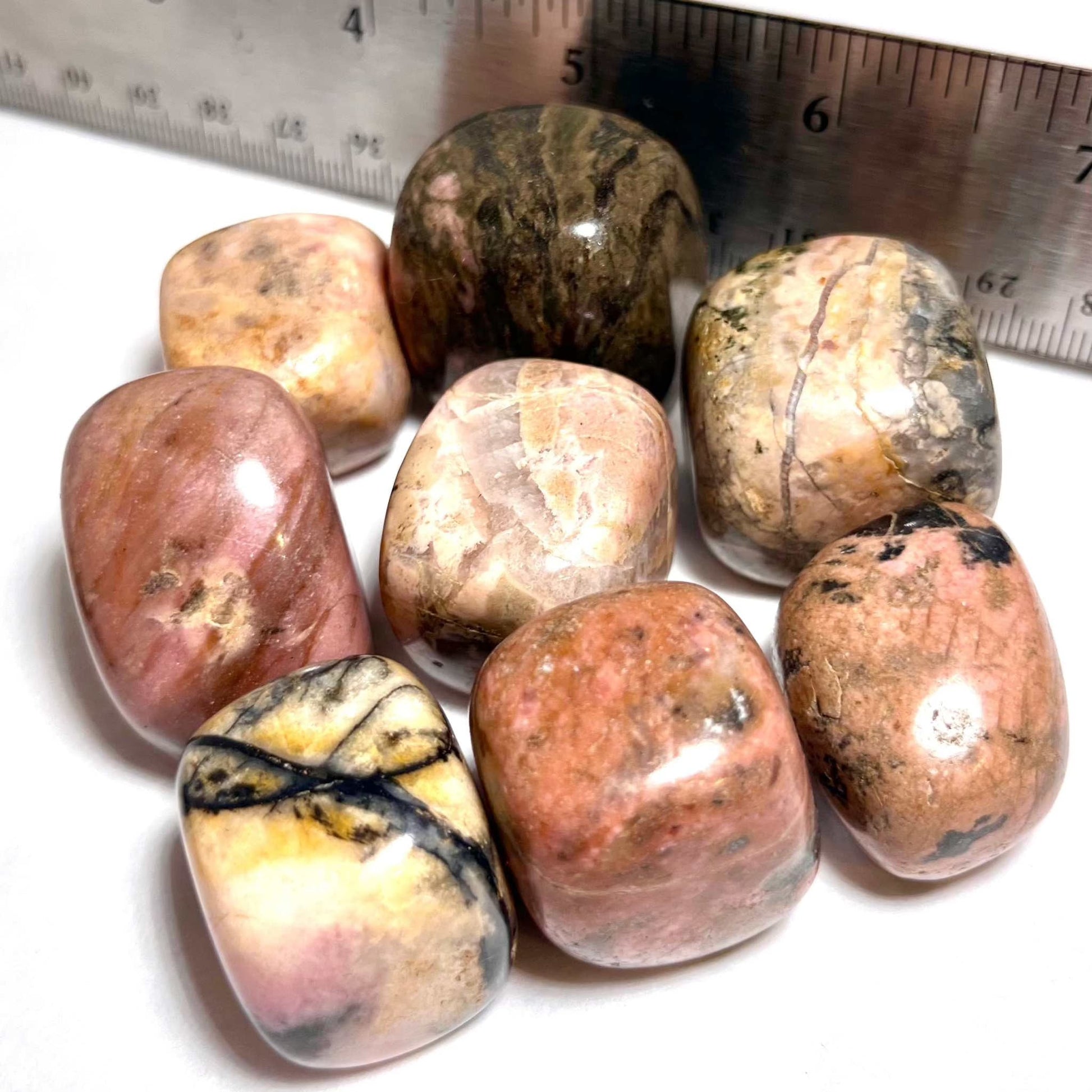 Rhodonite Tumbled Pocket Stone for Emotional Healing