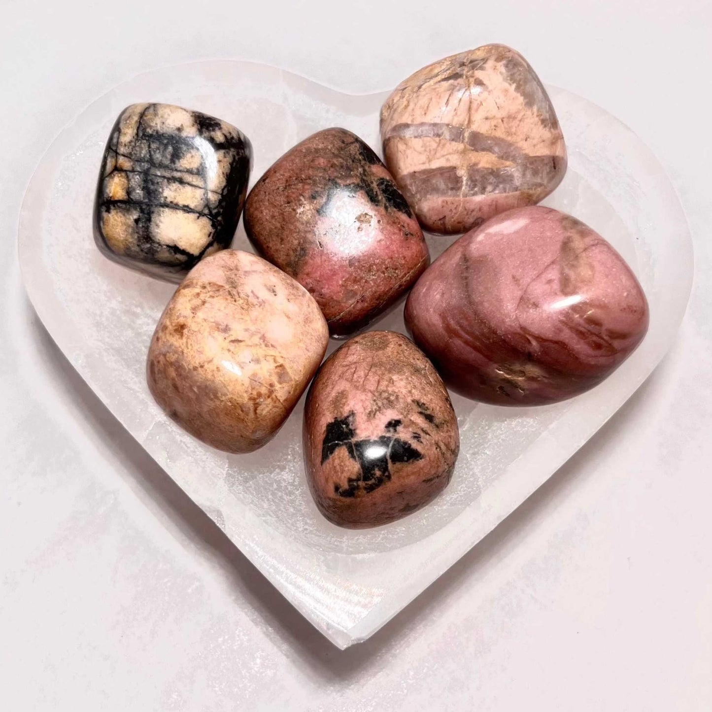 Rhodonite Tumbled Pocket Stone for Emotional Healing