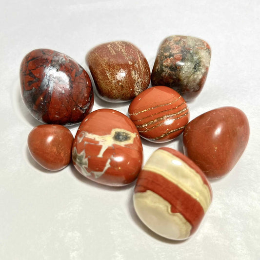 Red Jasper Tumbled Crystal for Strength and Grounding