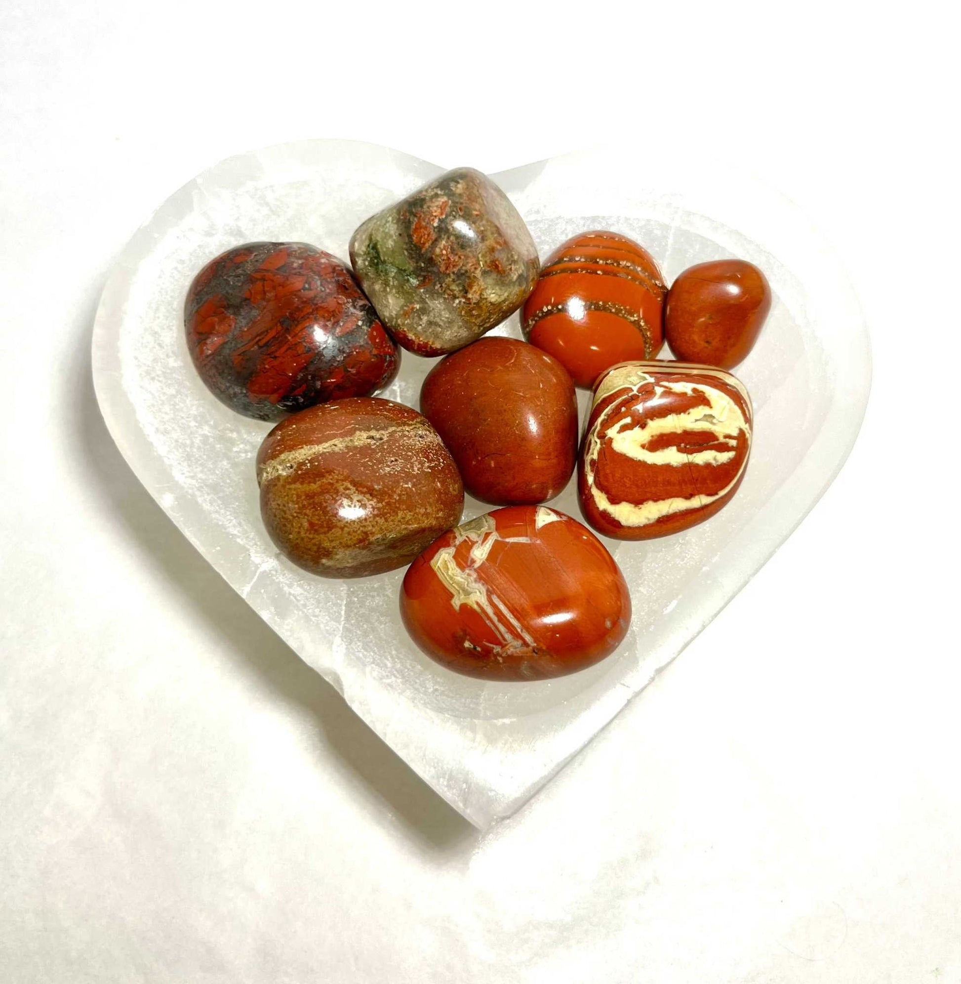 Red Jasper Tumbled Crystal for Strength and Grounding