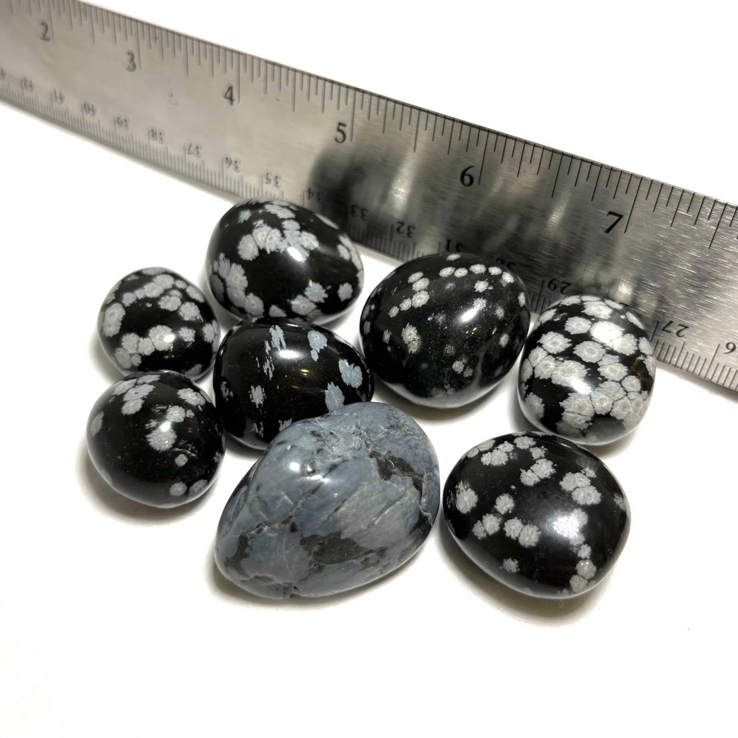 Snowflake Obsidian Tumbled Stone for Protection and Balance