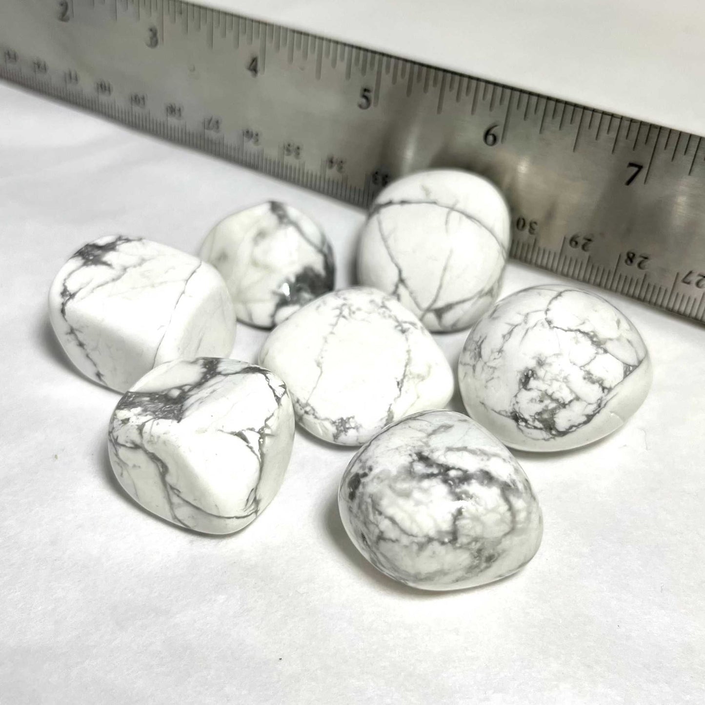 Healing White Howlite Tumbled Stone for Tranquility
