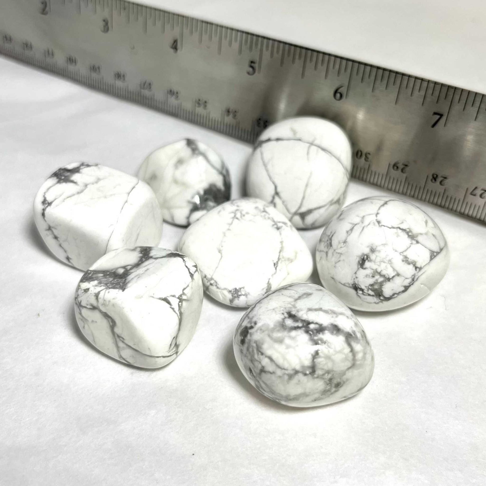 Healing White Howlite Tumbled Stone for Tranquility