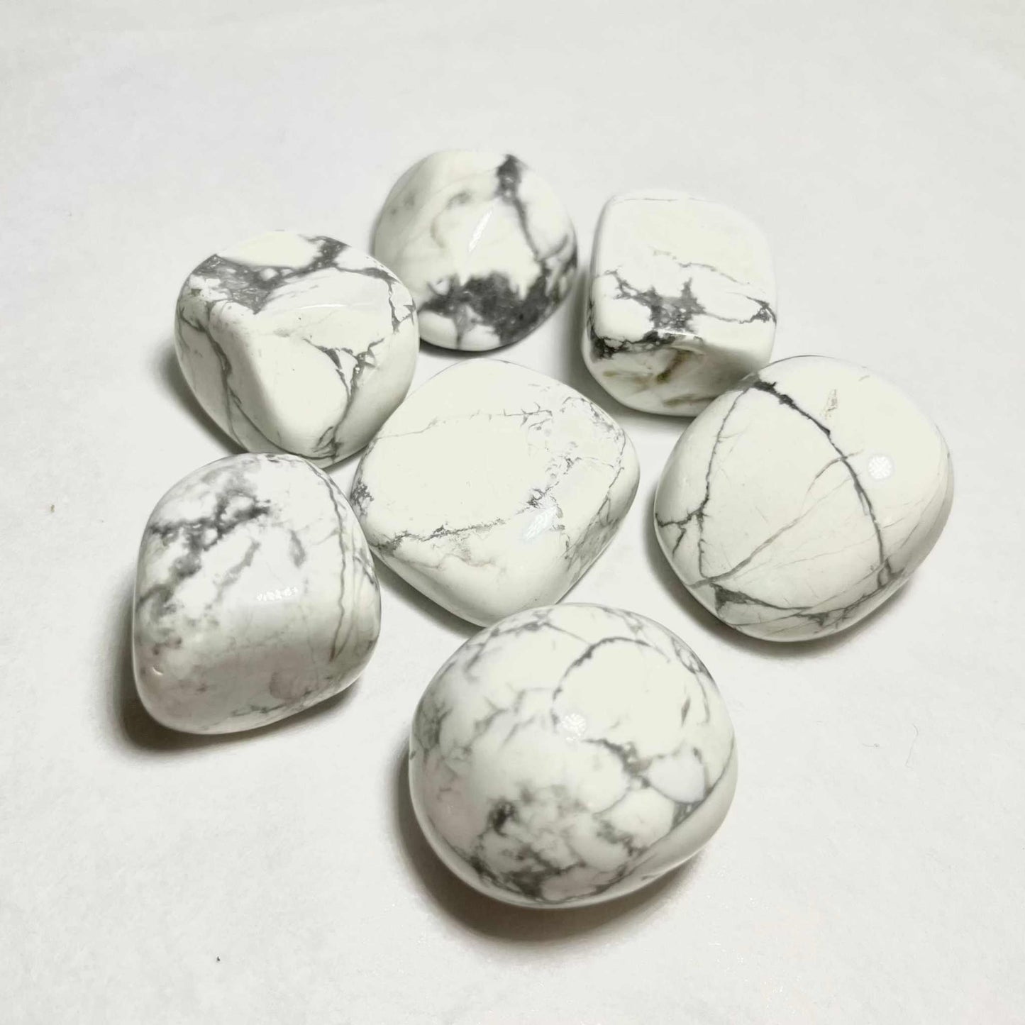 Healing White Howlite Tumbled Stone for Tranquility