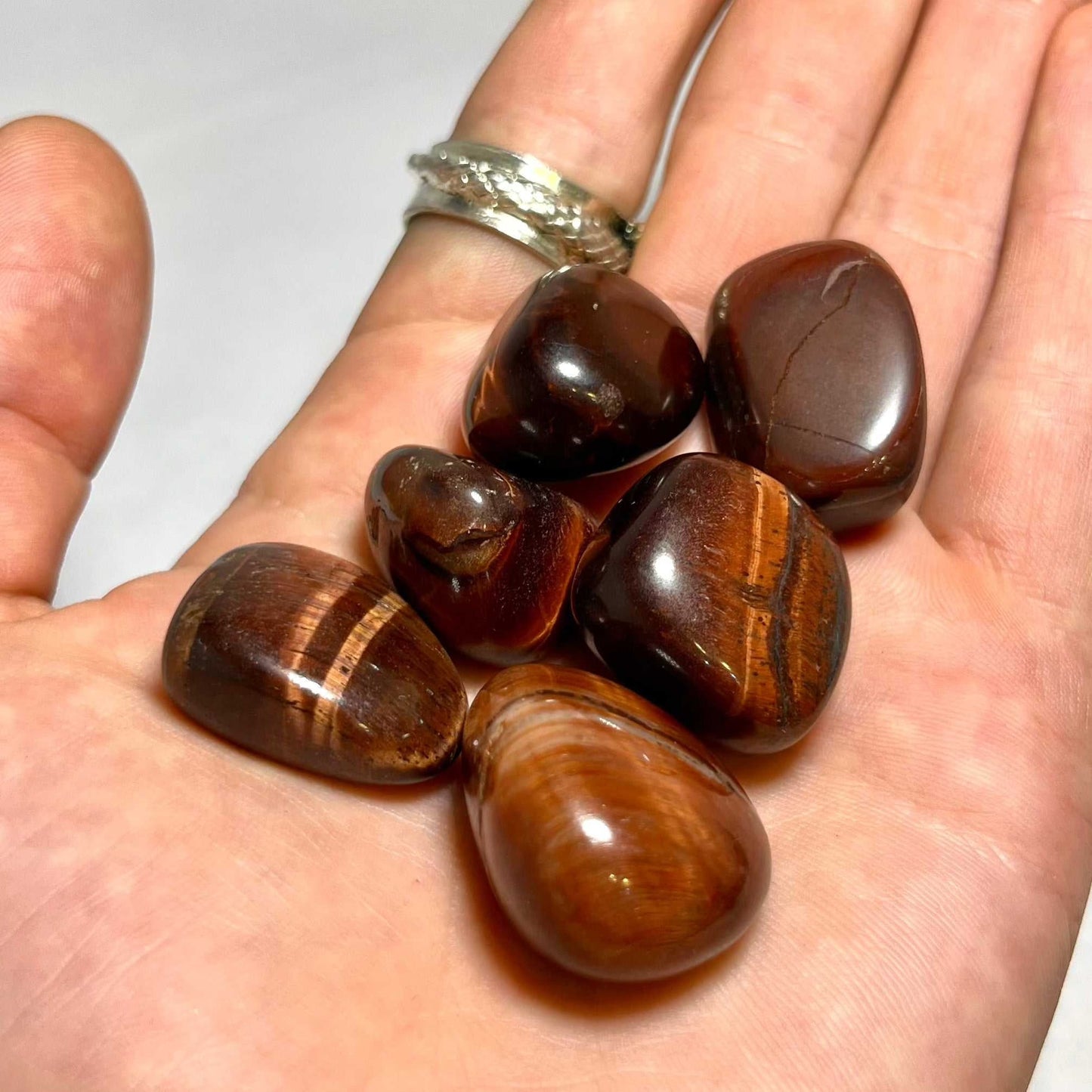 Red Tiger Eye Tumbled Stone for Confidence and Vitality