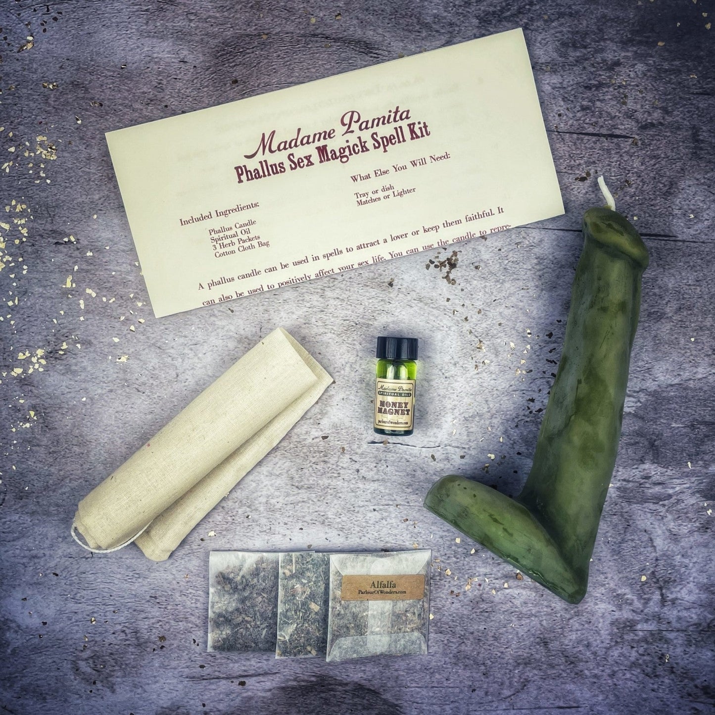 Phallus Sex Magick Candle Spell Kit - Sexual Power & Attraction