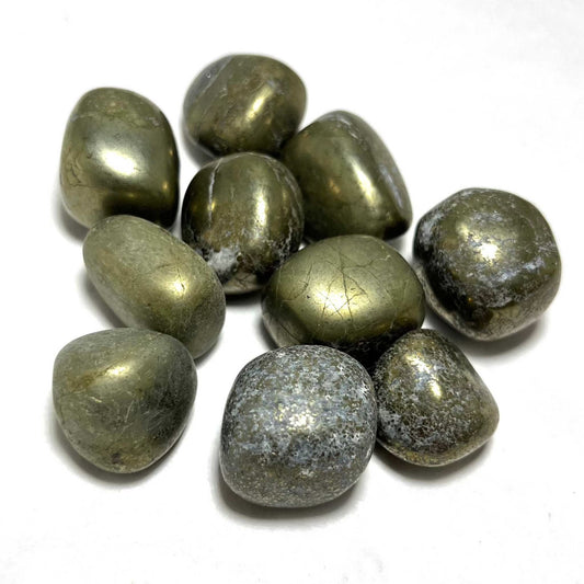 Pyrite Tumbled Stone for Abundance and Protection | Mystics Vibe