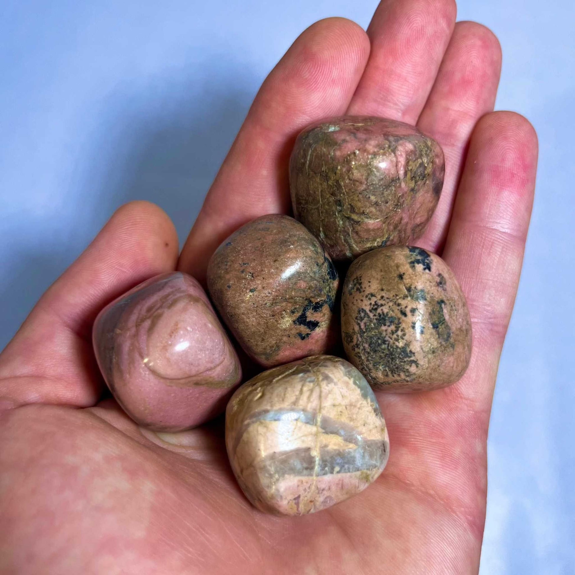 Rhodonite Tumbled Pocket Stone for Emotional Healing