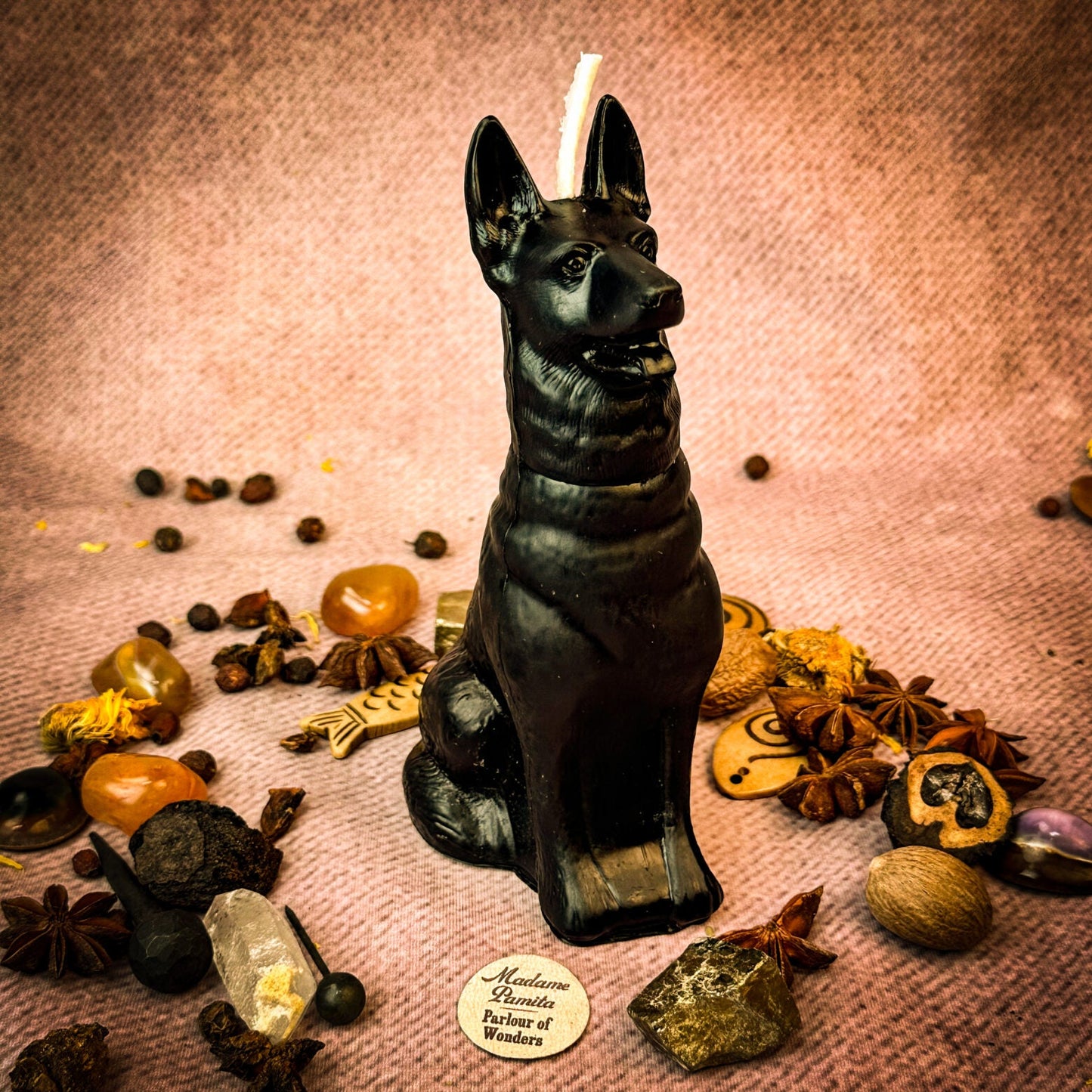 Beeswax Faithful Dog Spell Candle