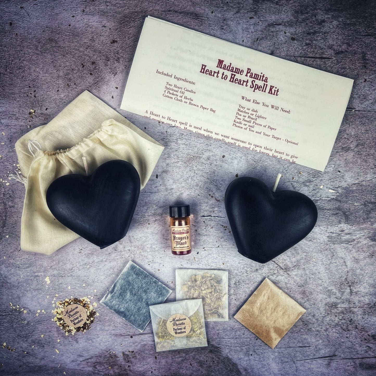 Heart to Heart Candle Spell Kit - Love Connection & Reconciliation Magic
