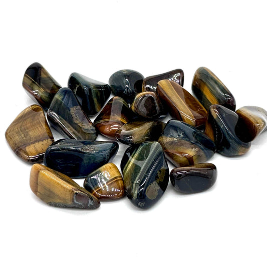 Blue Tiger Eye Tumbled Stone for Insight and Tranquility