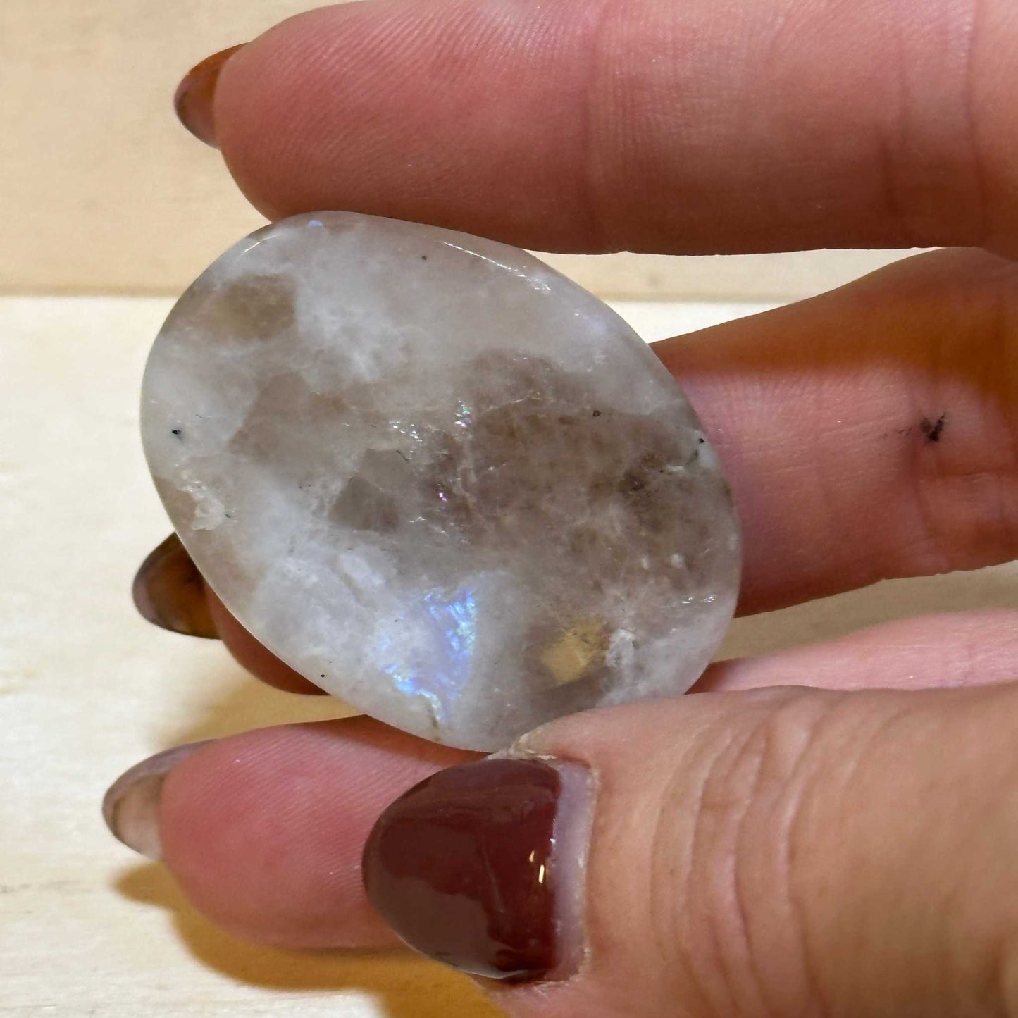 Rainbow Moonstone Intuition Protection Comfort Stone