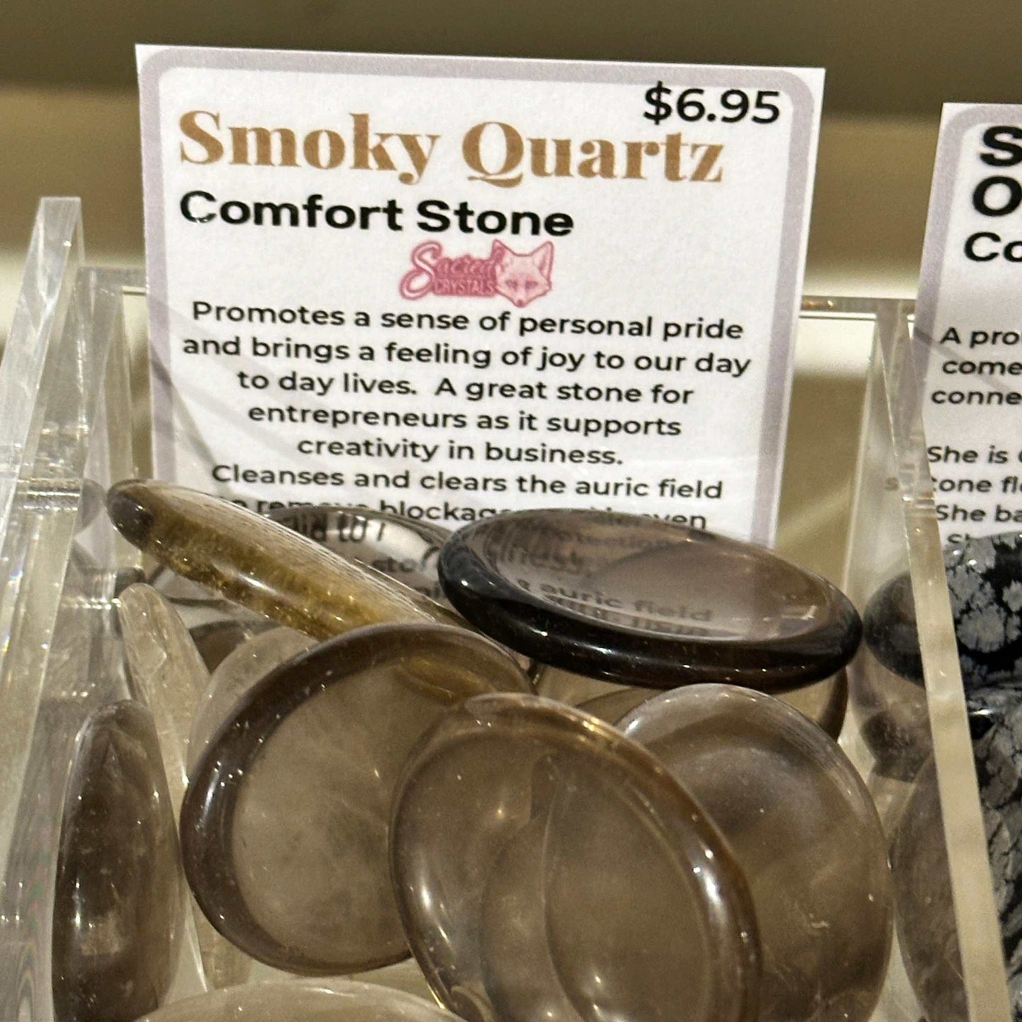 Smoky Quartz Healing Comfort Stone For Stress Relief | Mystics Vibe