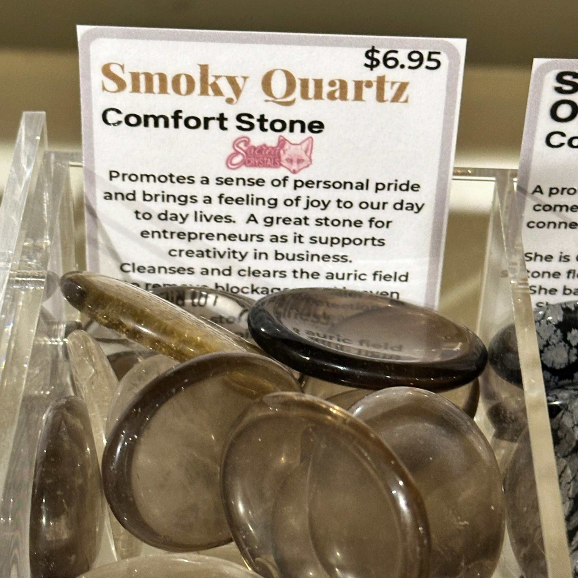 Smoky Quartz Healing Comfort Stone For Stress Relief | Mystics Vibe