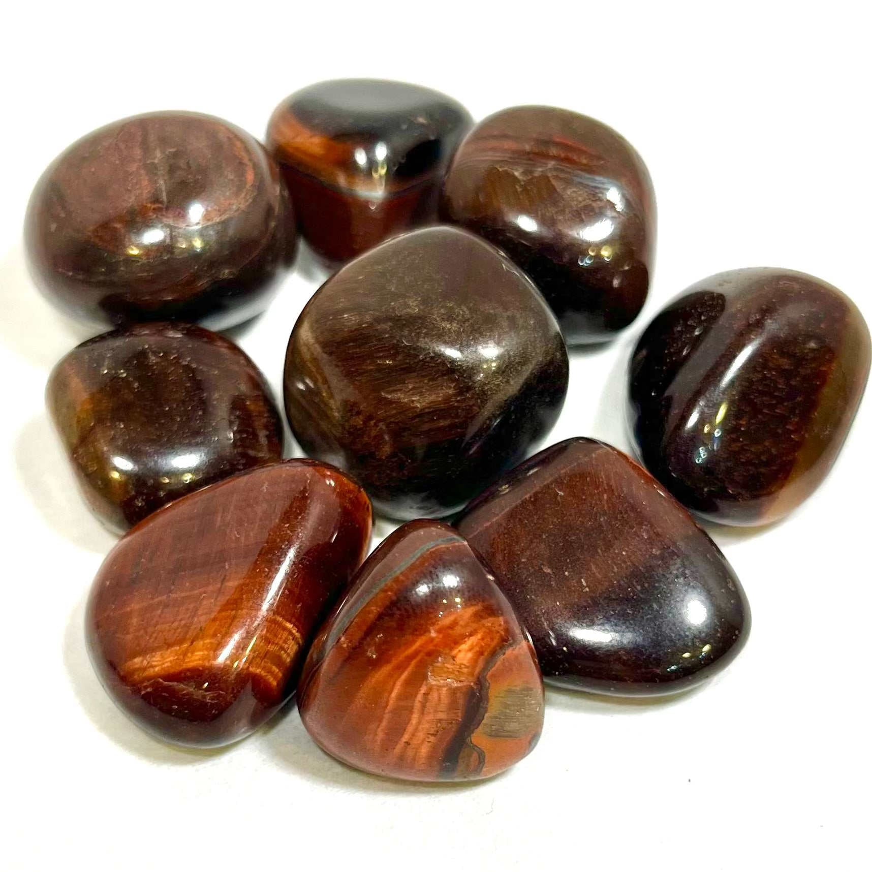 Red Tiger Eye Tumbled Stone for Confidence and Vitality