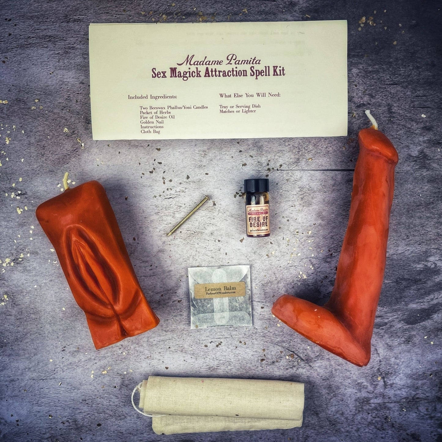 Sex Magick Candle Spell Kit - Yoni/Phallus