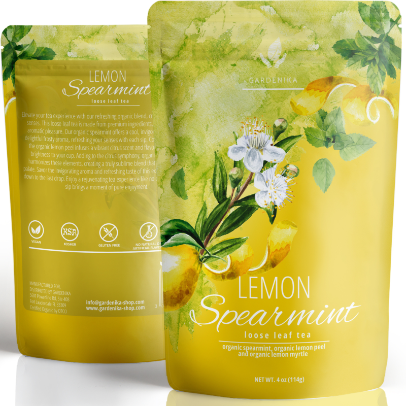 Caffeine Free USDA Organic Lemon Spearmint Loose Leaf Tea