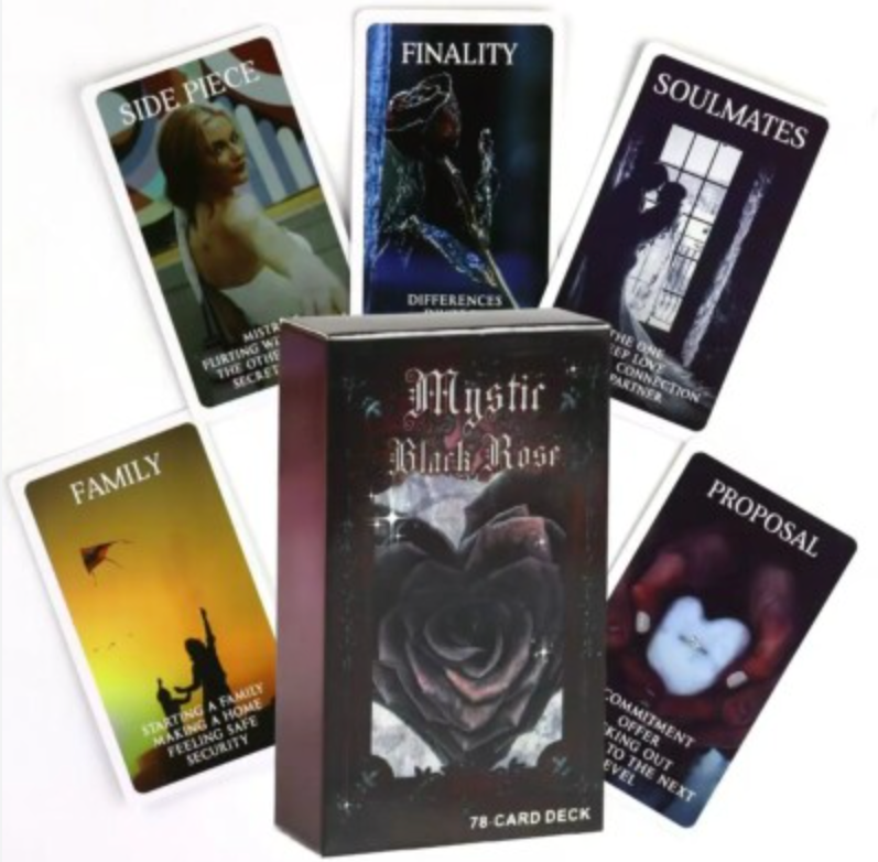 Mystic Black Rose Oracle Deck For Divination And Insight