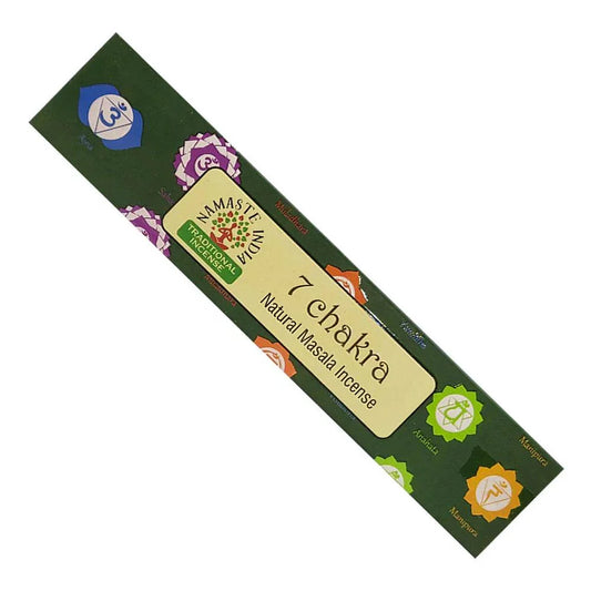 Namaste India 7 Chakra Incense for Meditation and Balancing