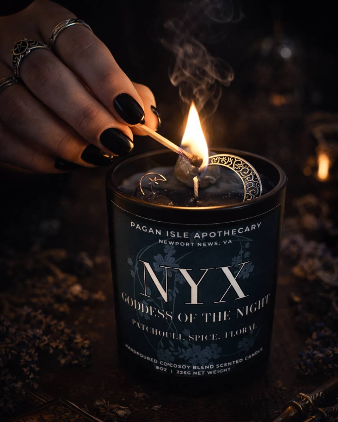 Nyx Crystal Candle | Night Magic Spell Candle