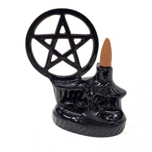 Mystical Star Pentacle Backflow Waterfall Incense Burner
